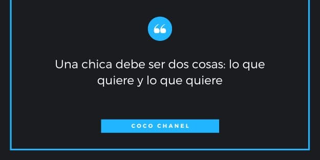 Frase de Coco Chanel