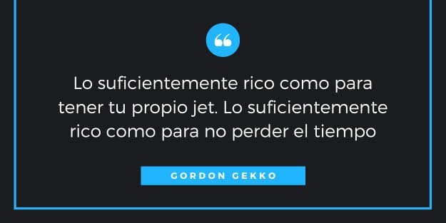 frase de Gordon Gekko